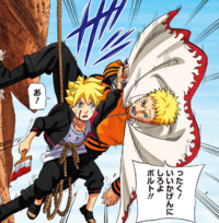 Boruto caught by his father.png